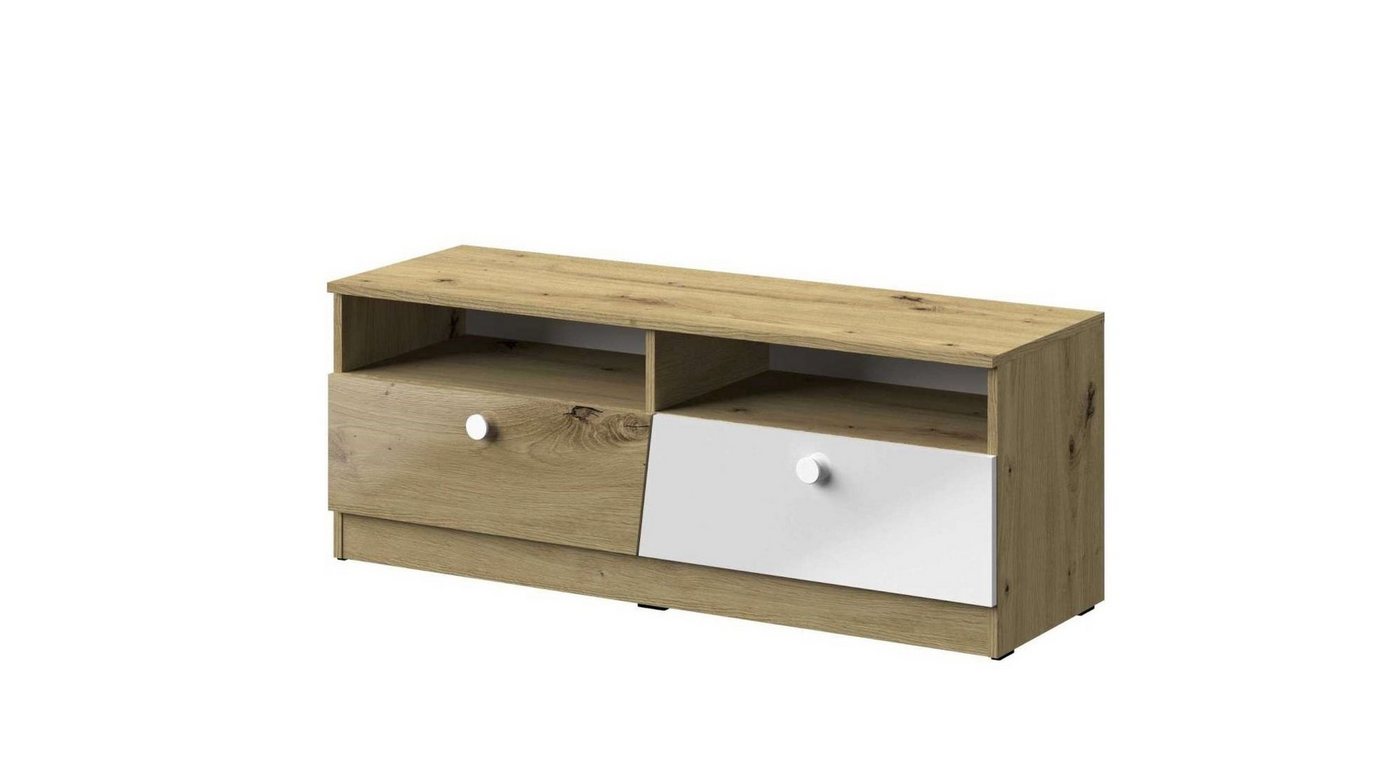 Stylefy Lowboard Narin (TV-Kommode, TV-Schrank), mit 2 Klapptüren, viel Stauraum, Modern Design von Stylefy