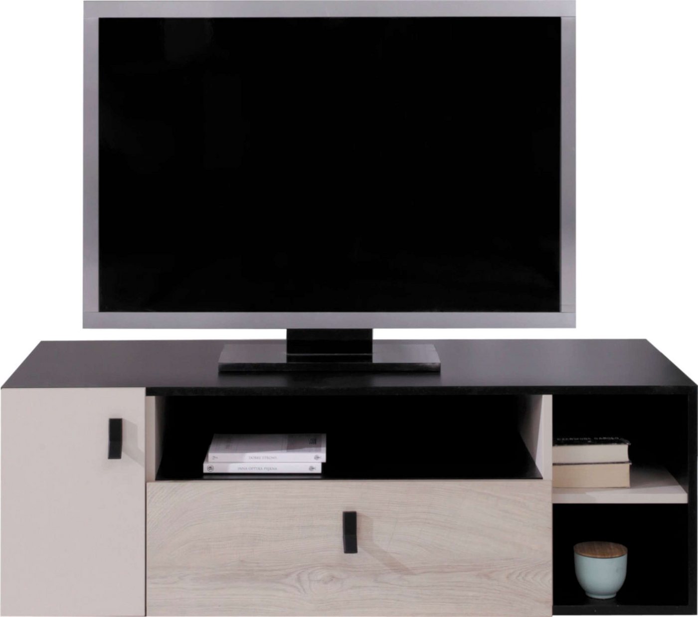 Stylefy Lowboard Sirius (TV-Kommode, TV-Schrank), 2-türig, FSC-Zertifizierung, viel Stauraum, Metallelemente, Modern Design von Stylefy