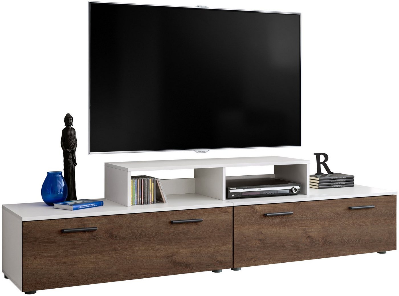 Stylefy Lowboard Teka IV (TV-Kommode, TV-Schrank, Fernsehschrank), bestehend aus 2xLowboard, 1xAufsatz, Modern Design, aus Holzwerkstoff, viel Stauraum, variabel stellbar, für Wohnzimmer von Stylefy