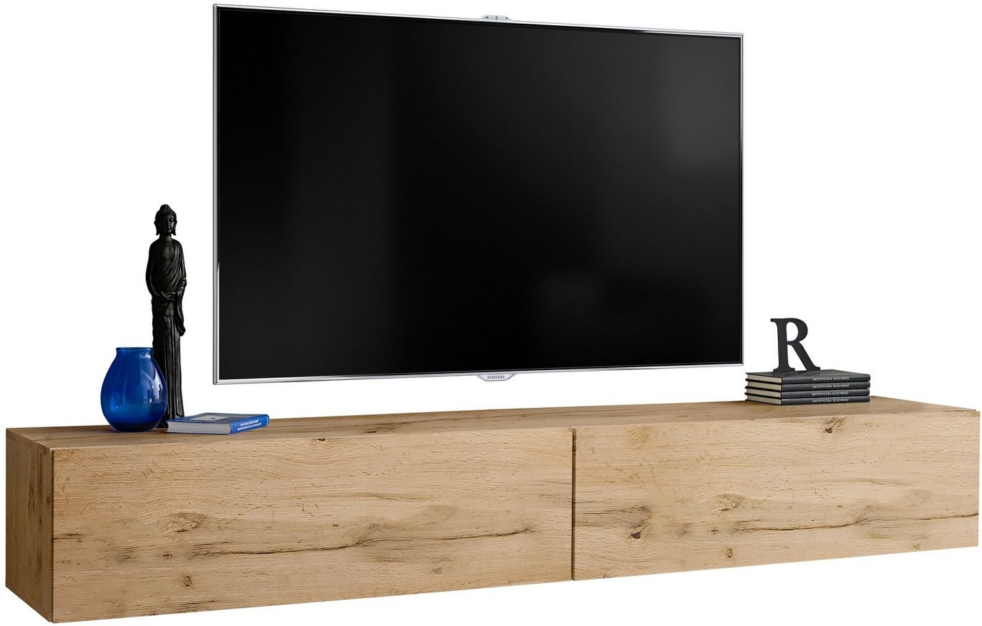 99rooms Lowboard Teka XX (TV-Kommode, TV-Schrank, Fernsehschrank), 2xLowboard, mit 4 Fächer, mit Push-to-Open, variabel hängbar von 99rooms
