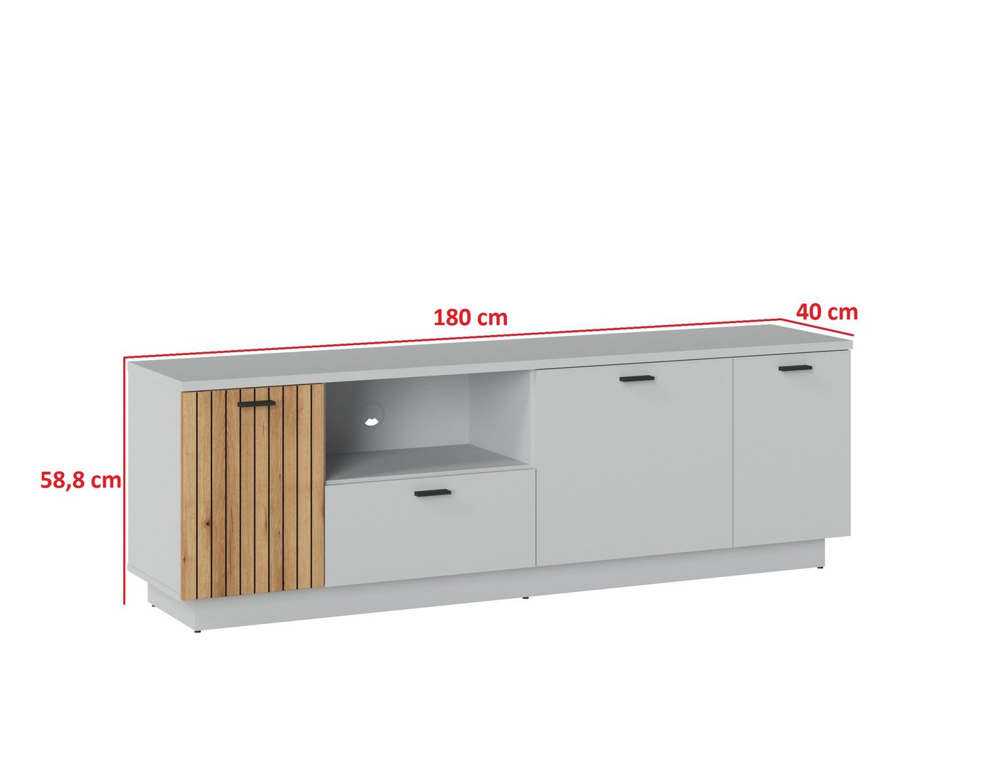 Stylefy Lowboard Wiola (TV-Kommode, TV-Schrank), Modern Design, mit Schubladen, mit viel Stauraum, stehend von Stylefy