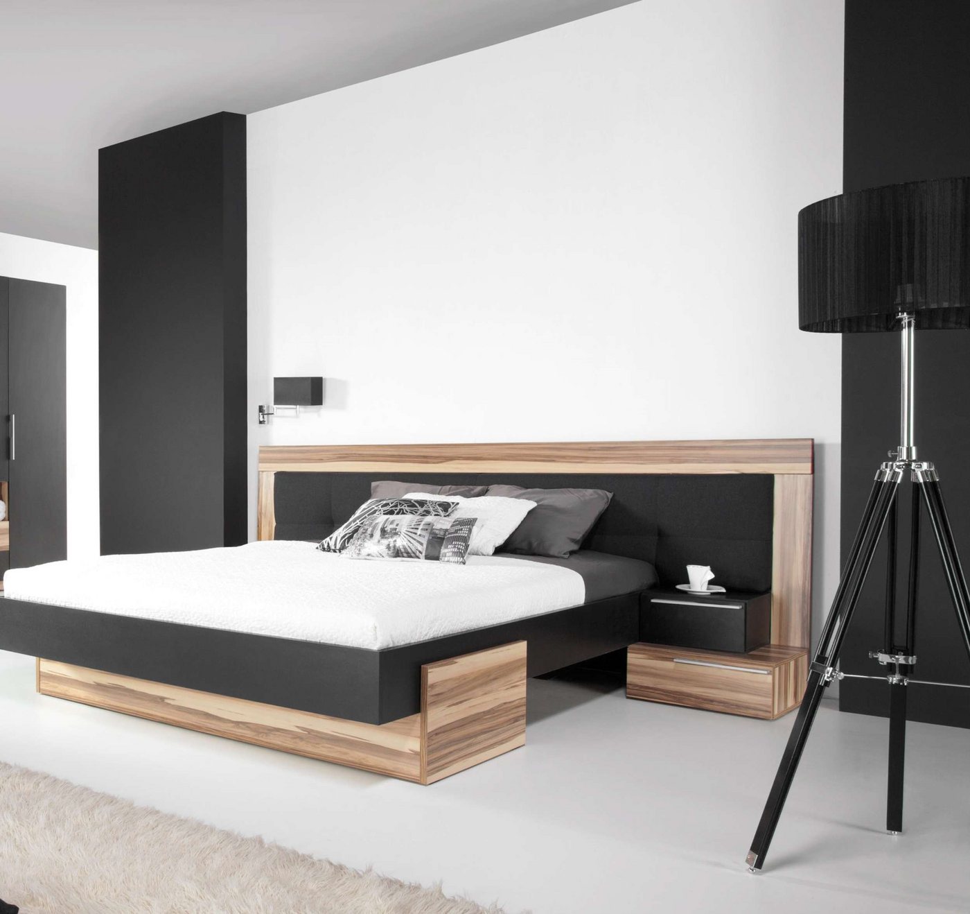 Stylefy Massivholzbett Adel (Schlafzimmerbett, Bett), 200x200 cm, inkl. 2xNachttisch, Liegekomfort, Spanplatte, Modern Design von Stylefy