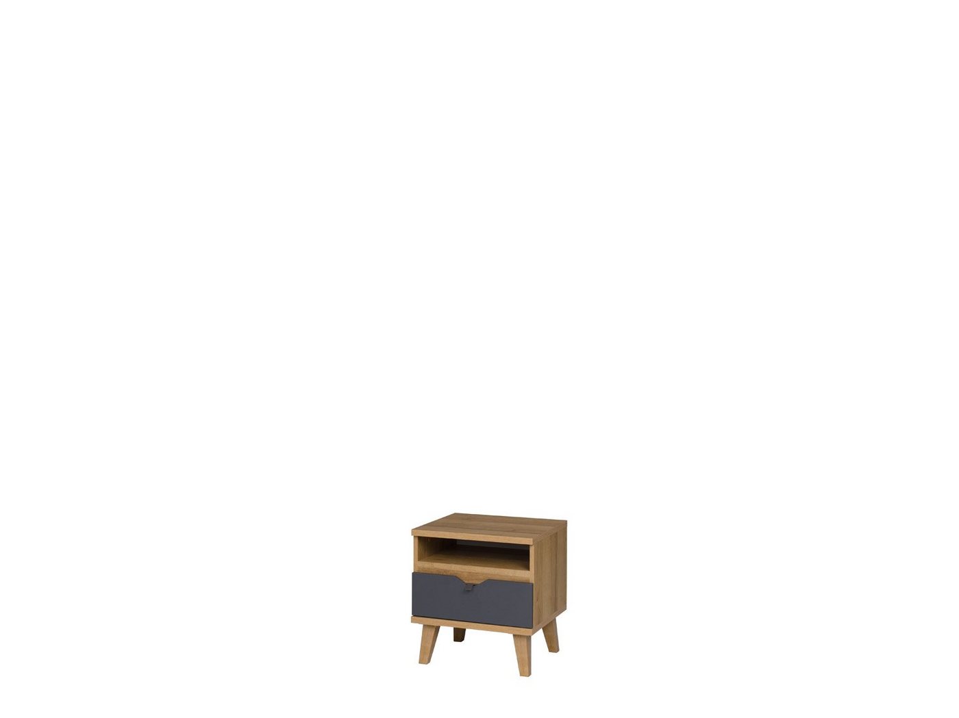 Stylefy Nachttisch Antares (Nachtkommode, Nachttischschrank), mit Schublade und 1 Fach, aus Holzwerkstoff, viel Stauraum, Modern Design von Stylefy