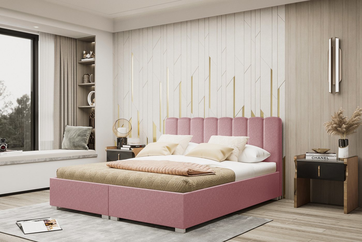 Stylefy Polsterbett Canella (Schlafzimmerbett, Bett), Europa von Stylefy