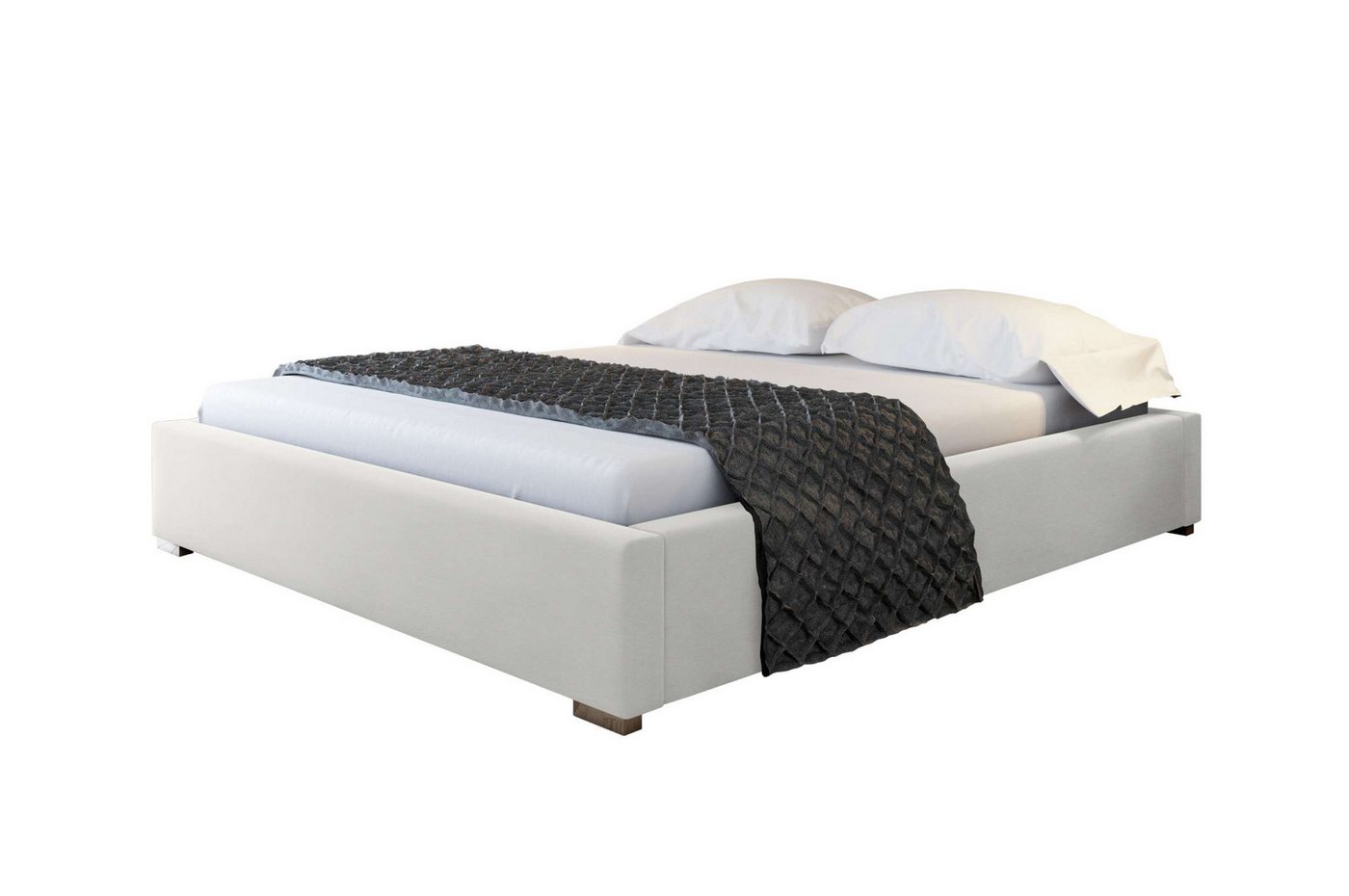 Stylefy Polsterbett Leo (Schlafzimmerbett, Bett), 120/140/160/180/200 x 200 cm, mit Bettkasten, mit Lattenrost von Stylefy