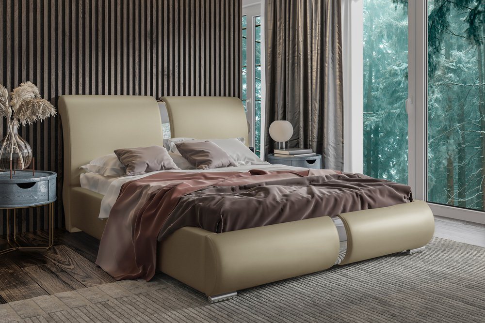 Stylefy Polsterbett Lourdes (Schlafzimmerbett, Bett), 120/140/160/180/200 x 200 cm, wahlweise mit Bettkasten, mit Lattenrost von Stylefy