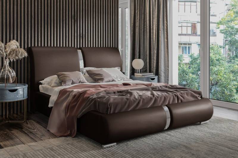 Stylefy Polsterbett Lourdes (Schlafzimmerbett, Bett), 120/140/160/180/200 x 200 cm, wahlweise mit Bettkasten, mit Lattenrost von Stylefy