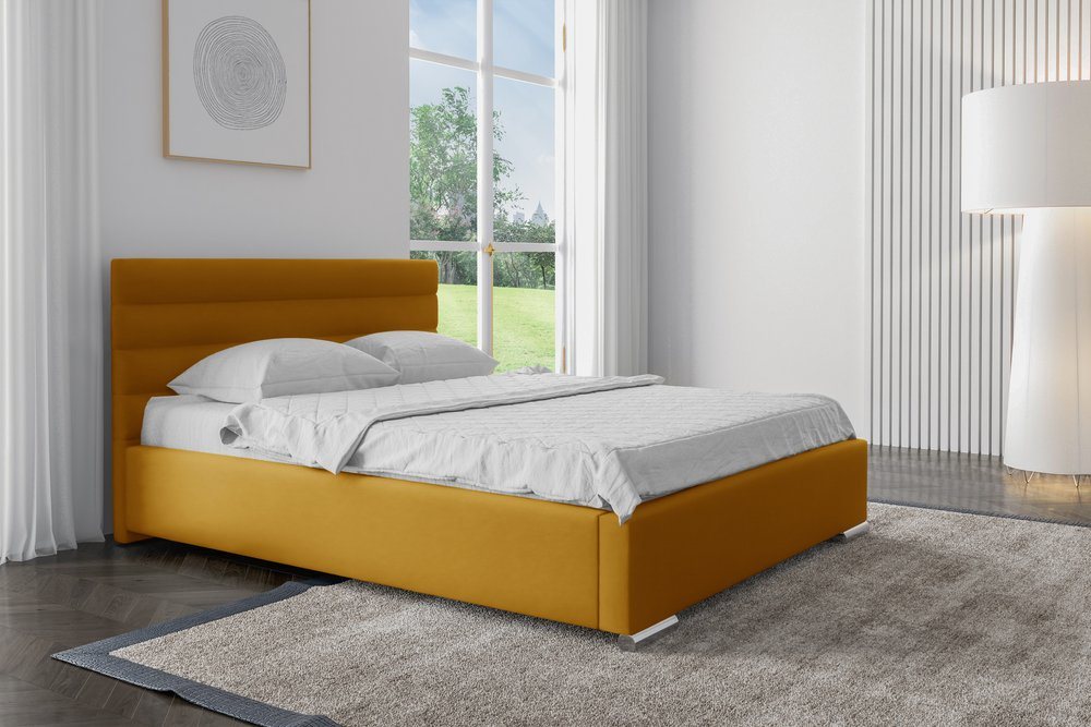 Stylefy Polsterbett Salvio (Schlafzimmerbett, Bett), 120/140/160/180/200x200 cm, wahlweise mit Bettkasten, mit Lattenrost von Stylefy