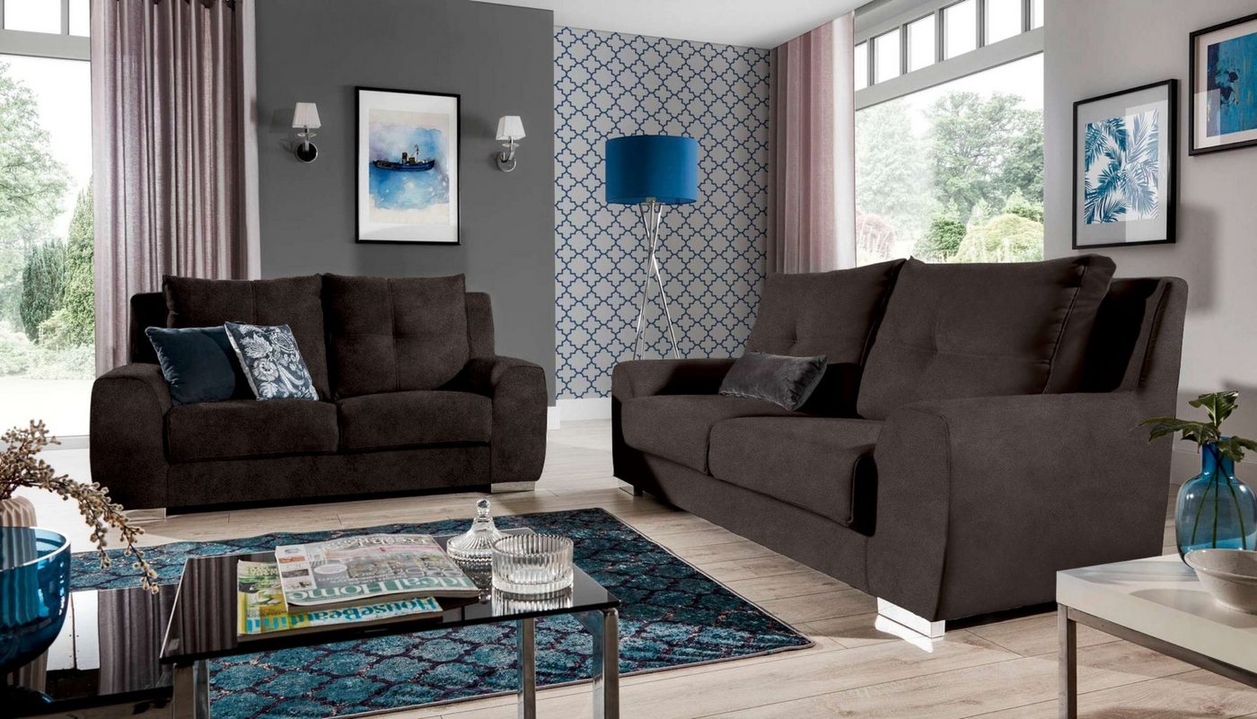 Stylefy Polstergarnitur Bastia, (Set (2-tlg), Couchgarnitur), bestehend aus 2x2-Sitzer Sofa, Modern Design, mit Relaxfunktion, frei im Raum stellbar von Stylefy
