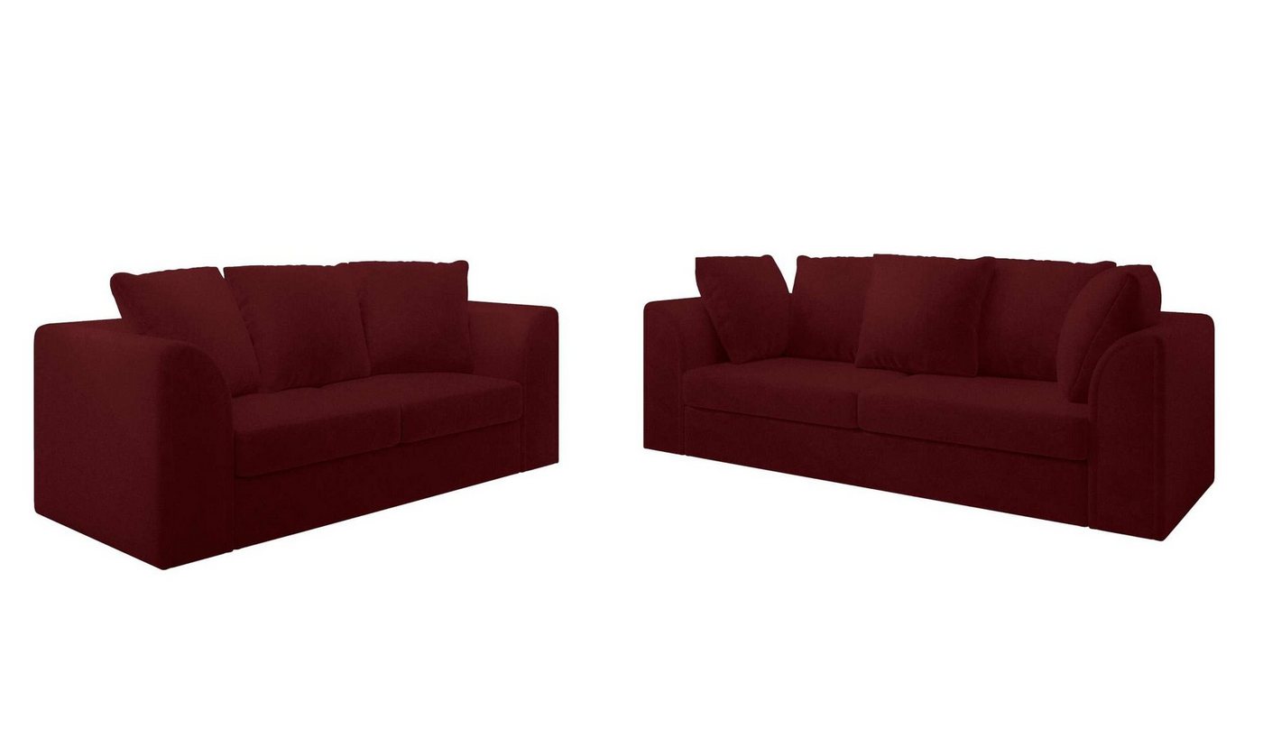 Stylefy Polstergarnitur Ethan, (Couchgarnitur, Set (2-tlg), bestehend aus 2-Sitzer und 3-Sitzer Sofas, Sitzkomfort von Stylefy