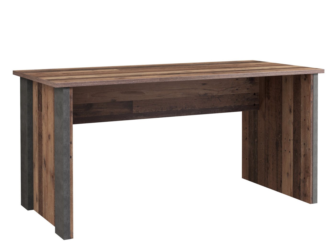 99rooms Schreibtisch Califfo Altes Holz Optik Beton Optik (Computertisch, Bürotisch), viel Stauraum, aus Holzwerkstoff, Industrial Design, variabel stehend 99rooms Schreibtisch Califfo Altes Holz Optik Beton Optik (Computertisch, Bürotisch), viel Stauraum, aus Holzwerkstoff, Industrial Design, variabel stehend von 99rooms