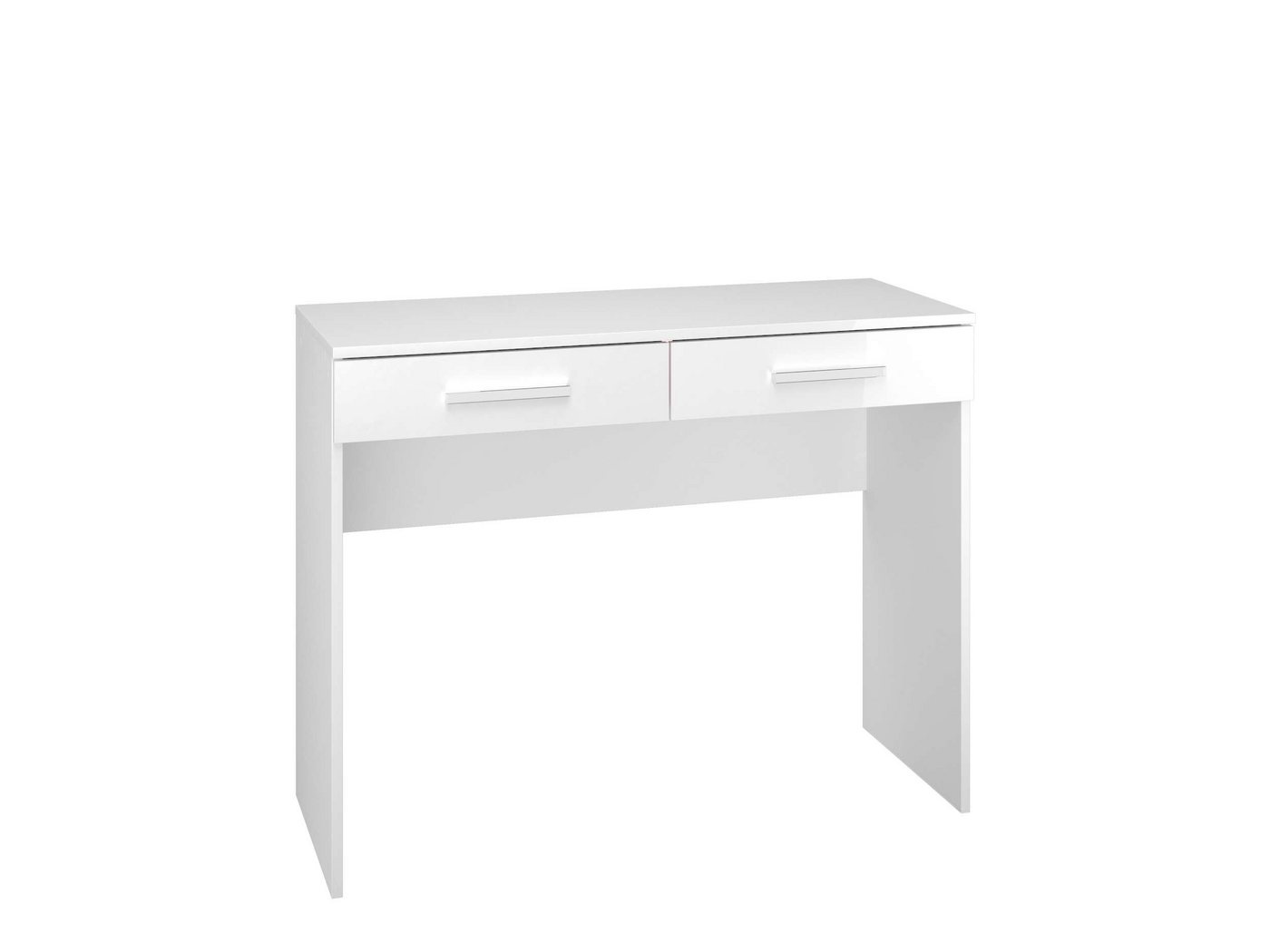 Stylefy Schreibtisch Celine Weiß Hochglanz (Computertisch, Bürotisch), Schubladen mit Vollauszug, viel Stauraum, Holzwerkstoff, Modern Design von Stylefy