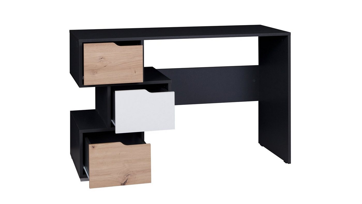 Stylefy Schreibtisch Senza (Computertisch, Bürotisch), mit Schubladen und Fächern, viel Stauraum, Modern Design, variabel stellbar von Stylefy