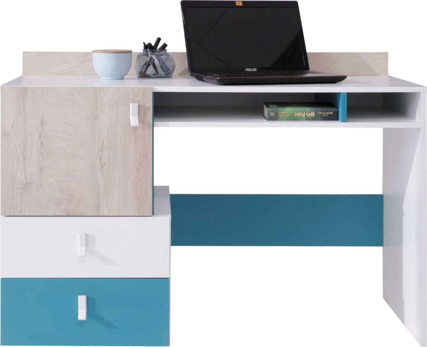 99rooms Schreibtisch Sirius (Computertisch, Bürotisch), mit Schubladen, aus Holzwerkstoff, viel Stauraum, Modern Design von 99rooms