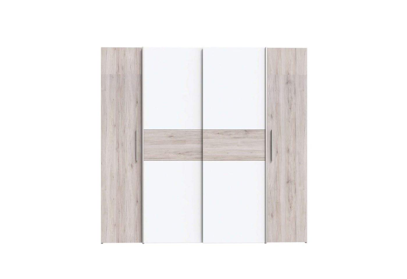 Stylefy Schwebetürenschrank Calixto (Schrank, Kleiderschrank) mit 2 Schwebetüren, 2 Drehtüren, viel Stauraum, aus Holzwerkstoff von Stylefy