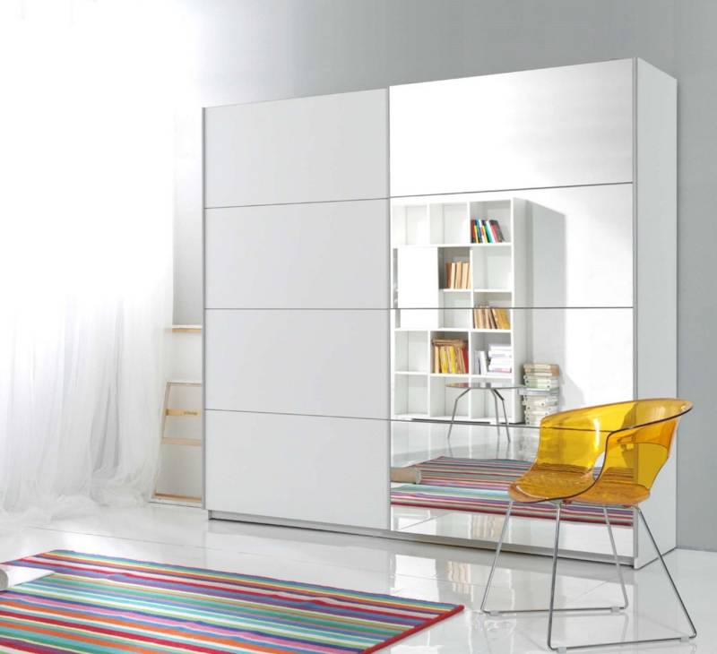99rooms Schwebetürenschrank Era (Kleiderschrank, Mehrzweckschrank) 180/200/221 cm, mit Spiegel, Soft-Close Funktion, viel Stauraum von 99rooms