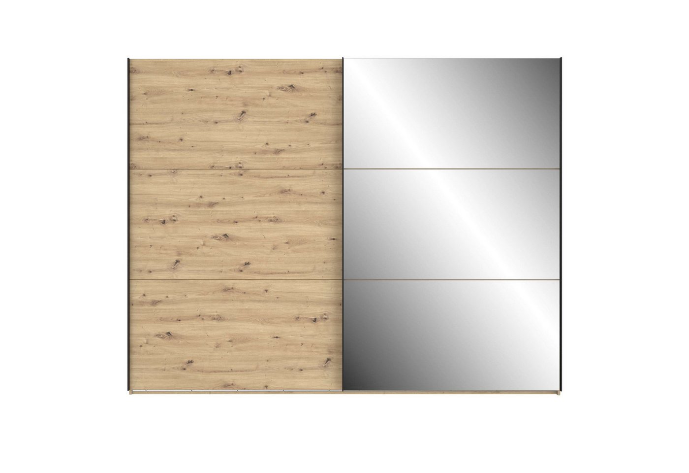 Stylefy Schwebetürenschrank Teo (Schrank, Kleiderschrank) 2-türig, mit Spiegel, aus Holzwerkstoff von Stylefy