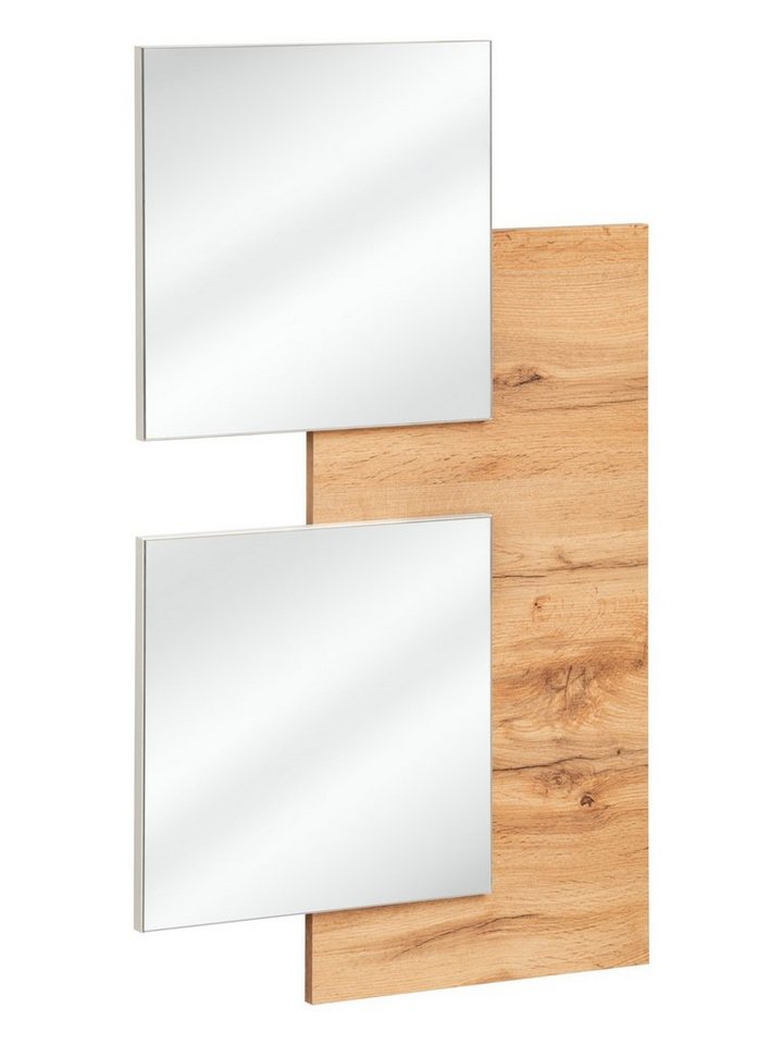 Stylefy Garderobenpaneel »Arno Wotan Eiche« (Wandpaneel, Wandgarderobe), aus Holzwerkstoff, mit Spiegel, Modern Design, made in Europa von Stylefy