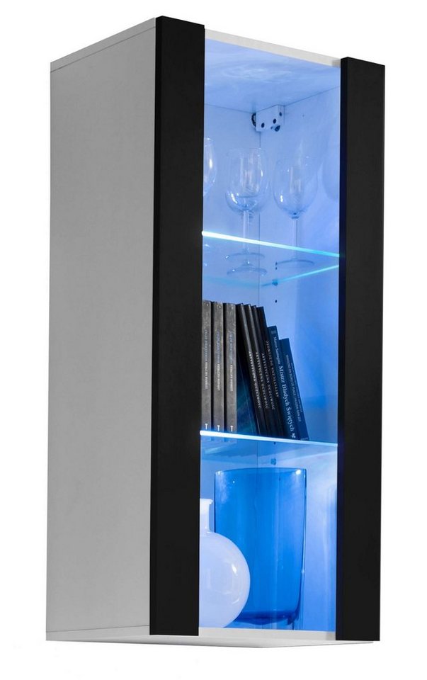 Stylefy Vitrine Azara (Hängevitrine, Glasvitrine, Wohnmöbel) wahlweise mit LED-Beleuchtung, mit Glaseinsatz, viel Stauraum, Design Modern, variabel hängbar, aus Holzwerkstoff von Stylefy