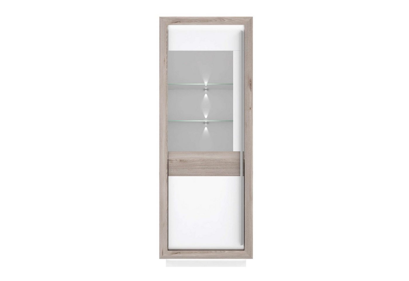 Stylefy Vitrine Caen (Standvitrine, Wohnmöbel) mit viel Stauraum, 1-türig, mit Glaseinsatz, inkl. LED-Beleuchtung von Stylefy