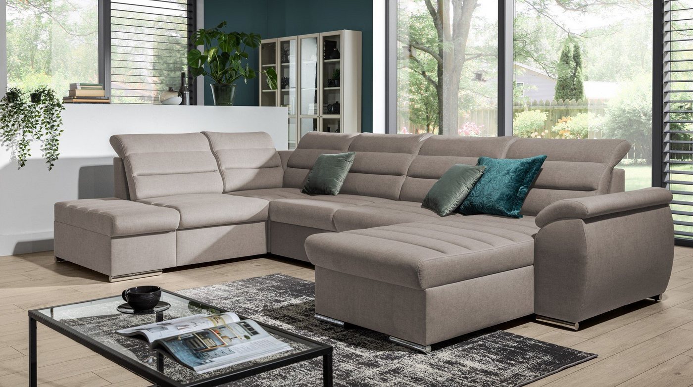 Stylefy Wohnlandschaft Karos, U-Form, Sofa, Steppung von Stylefy