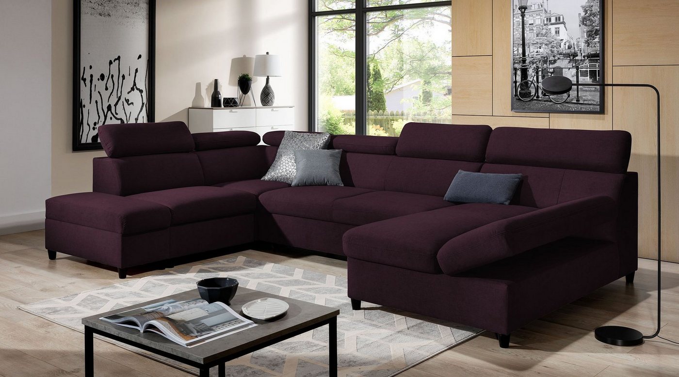 Stylefy Wohnlandschaft Lotos, U-Form, Sofa, Armlehnenverstellung von Stylefy