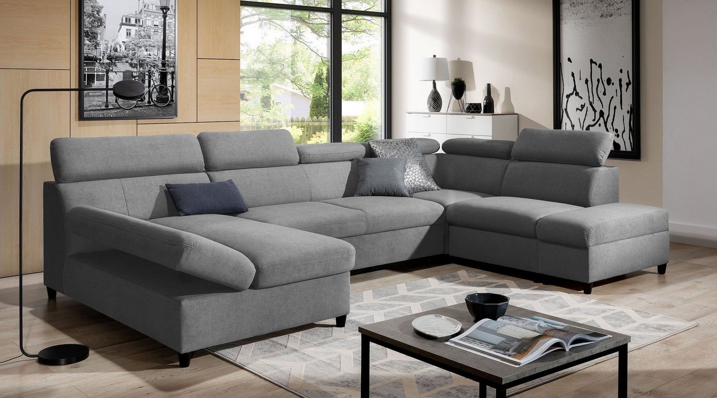 Stylefy Wohnlandschaft Lotos, U-Form, Sofa, Armlehnenverstellung von Stylefy