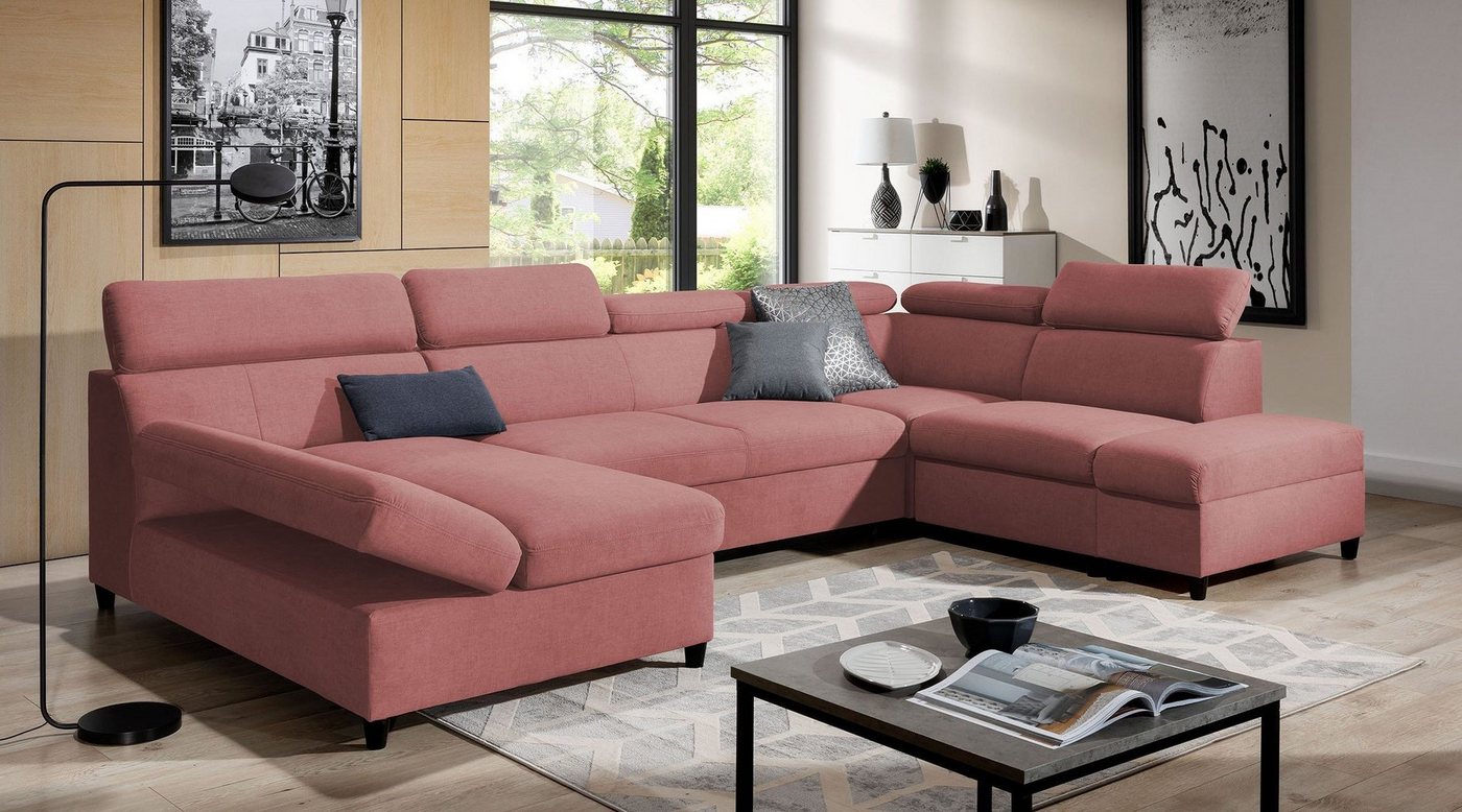 Stylefy Wohnlandschaft Lotos, U-Form, Sofa, Armlehnenverstellung von Stylefy