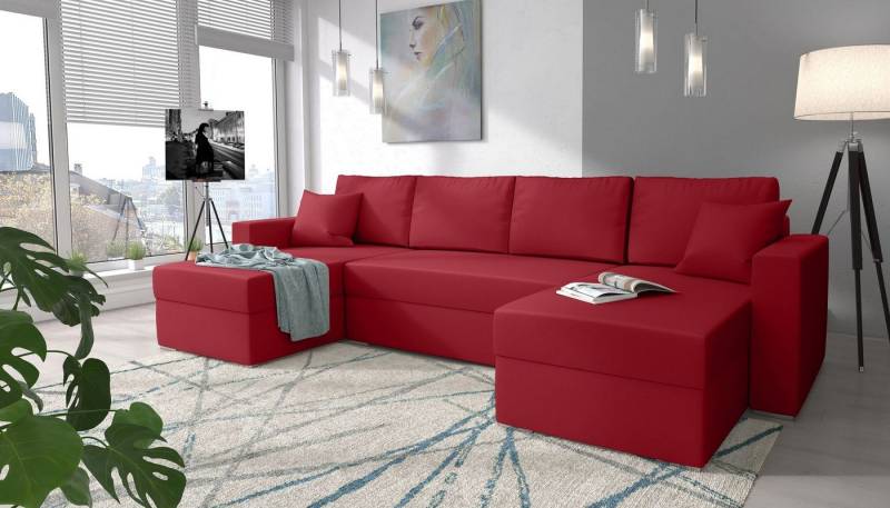 99rooms Wohnlandschaft Rubicon, U-Form, Sofa, mit Bettfunktion und Bettkasten, inkl. Kissen, Sitzkomfort von 99rooms