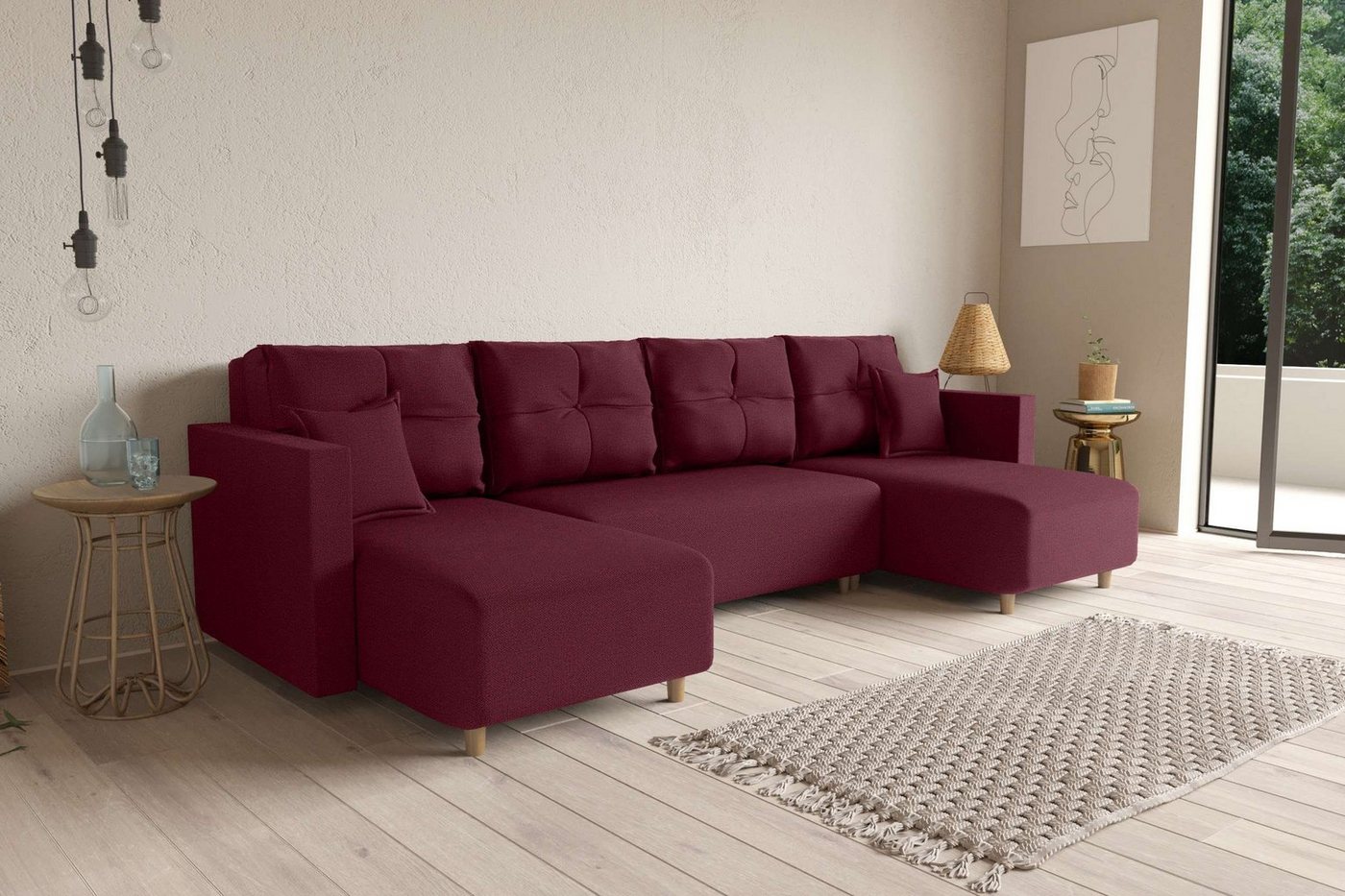 99rooms Wohnlandschaft Skan, U-Form, Sofa, mit Bettfunktion und Bettkasten, mit Bonellfederkern, inklusive Kissen 99rooms Wohnlandschaft Skan, U-Form, Sofa, mit Bettfunktion und Bettkasten, mit Bonellfederkern, inklusive Kissen von 99rooms