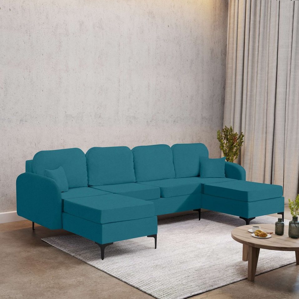 Stylefy Wohnlandschaft Virginia, U-Form, Couch, Mit Bettfunktion und Bettkasten, Sitzkomfort, Modern von Stylefy