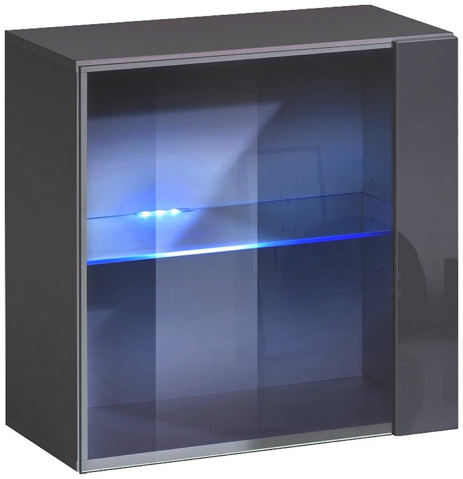 Stylefy Vitrine Swotch WW3 60x60x30 cm (Hängevitrine, Glasvitrine, Wohnmöbel) Holzwerkstoff von Stylefy