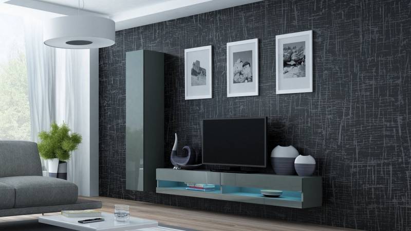 99rooms Wohnwand Vago New IX, (Set (3-St), Wohnmöbel, Wohnzimmer-Set), Design von 99rooms