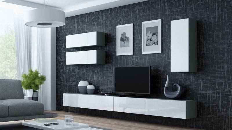 99rooms Wohnwand Vago XIII, (Set (5-St), Wohnmöbel, Wohnzimmer-Set), Design von 99rooms
