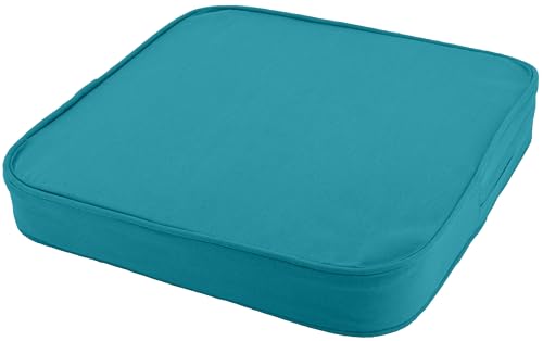 Orthopädisches Sitzkissen Minimalist - 100% Baumwolle mit Kaltschaum-Schaumstoff - Qualitatives Stuhlkissen - Feste Qualität - Waschbar (1, Petrol, 40x40x6cm) von Stylelex