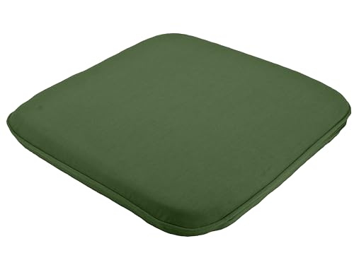 Stuhlkissen Rail - 100% Baumwolle 225g/m² mit Kaltschaum-Schaumstoff - Bezug waschbar (Moos/Dunkelgrün, 45x45x5cm) von Stylelex
