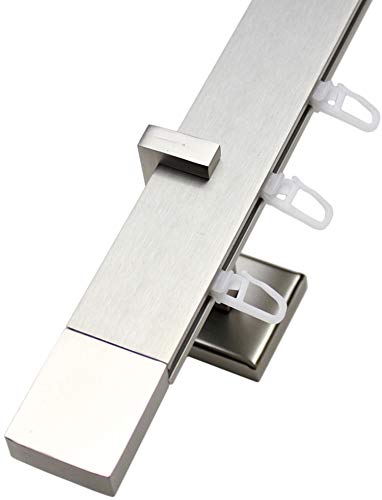 Stylelex Tetra Edelstahl-Optik 1-läufig - Träger 9,1cm - Rechteckig - 340cm - Block von Stylelex