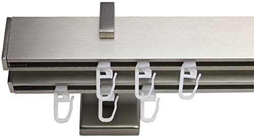 Stylelex Tetra Edelstahl-Optik 2-läufig - Träger 9,1cm - Rechteckig - 340cm - Endkappe Stylelex Tetra Edelstahl-Optik 2-läufig - Träger 9,1cm - Rechteckig - 340cm - Endkappe von Stylelex