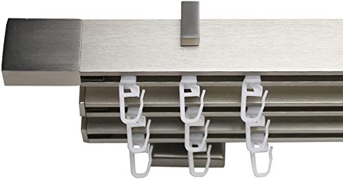 Stylelex Tetra Edelstahl-Optik 3-läufig - Träger 9,1cm - Rechteckig - 520cm - Block von Stylelex