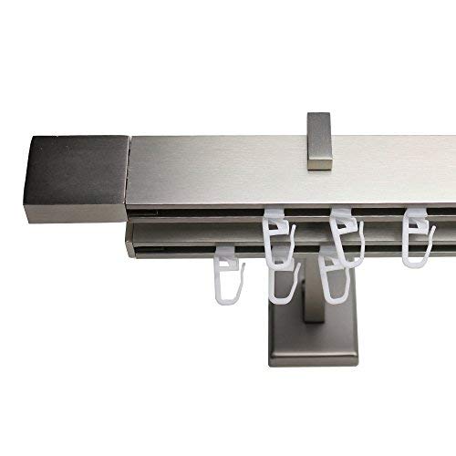 Tetra Edelstahl-Optik 2-läufig - Träger 13,5cm - Rechteckig - 140cm - Block - Am Stück! von Stylelex