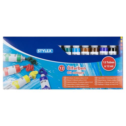 Stylex 28652 - Ölfarben im Set, 12 Tuben á 12 ml, gebrauchsfertig, untereinander mischbar, für viele Maltechniken geeignet Stylex 28652 - Ölfarben im Set, 12 Tuben á 12 ml, gebrauchsfertig, untereinander mischbar, für viele Maltechniken geeignet von Stylex