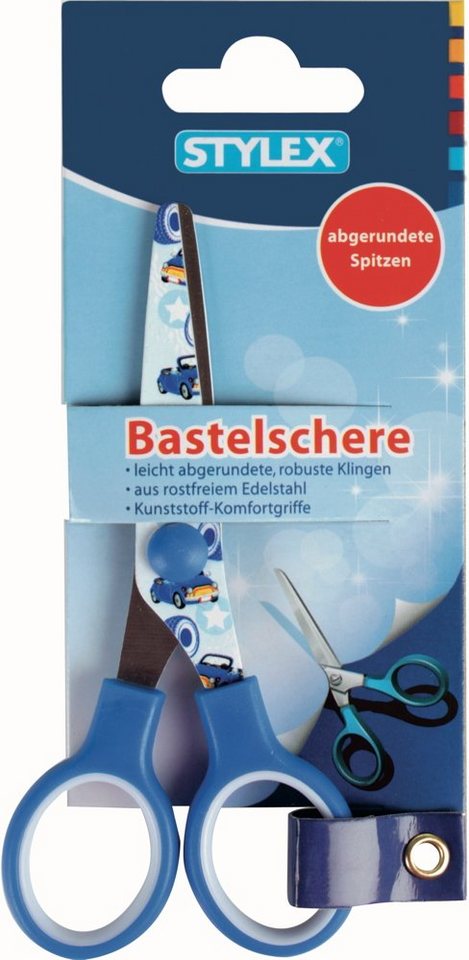 Stylex Papierscheren STYLEX Design-Bastelschere, Blau von Stylex