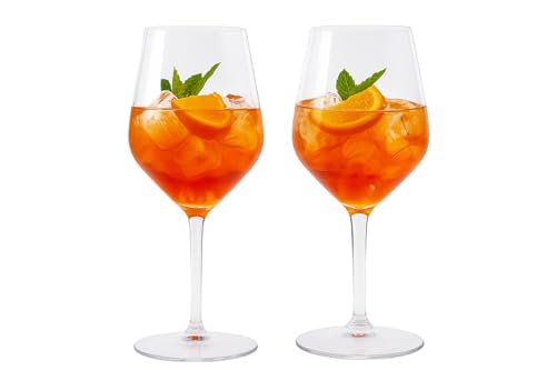 Stylgs hochwertige Tritan Plastik Weingläser | Unzerbrechliche Mehrweg Rotwein Gläser | Wiederverwendbar und Spülmaschinenfest | Plastikgläser im 2er Set von Stylgs