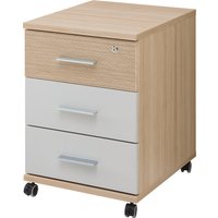 Stylife Rollcontainer BASEL OFFICE, Holznachbildung von Stylife