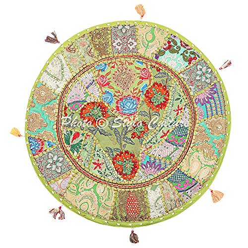 Stylo Culture Indisch Rund Bodensitzkissen 55x55 cm Dekorativ Meditationskissen Vintage Papagei grün Boho Patchwork Sofa Sitzkissen Baumwolle Bestickt Bodenkissen Terrasse Stylo Culture Indisch Rund Bodensitzkissen 55x55 cm Dekorativ Meditationskissen Vintage Papagei grün Boho Patchwork Sofa Sitzkissen Baumwolle Bestickt Bodenkissen Terrasse von Stylo Culture