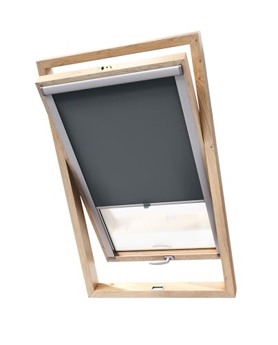 Stylo Verdunkelungsrollo für Dachfenster – für FAKRO-Fenster - 100% Verdunkelung - Aluminium für FAKRO-Fenster – Thermoisolierung – Mechanismus – Sonnenschutz FAKRO 66/98 Graphit Stylo Verdunkelungsrollo für Dachfenster – für FAKRO-Fenster - 100% Verdunkelung - Aluminium für FAKRO-Fenster – Thermoisolierung – Mechanismus – Sonnenschutz FAKRO 66/98 Graphit von Stylo