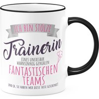 Funtasstic Tasse Stolze Trainerin Kaffeebecher Beidseitig Bedruckt Spülmaschinenfest Für Das Büro Tee, Kaffee Geschenkidee von Stylotex