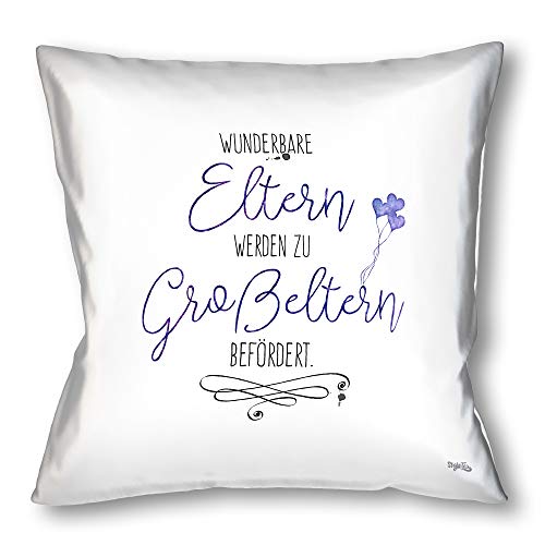 Stylotex Kissen - Geschenk für werdende Großeltern - Dekokissen Bedruckt in höchster Druckqualität & Designed in Deutschland - Wunderbare Eltern Werden zu Grosseltern befördert - zur Geburt Stylotex Kissen - Geschenk für werdende Großeltern - Dekokissen Bedruckt in höchster Druckqualität & Designed in Deutschland - Wunderbare Eltern Werden zu Grosseltern befördert - zur Geburt von Stylotex