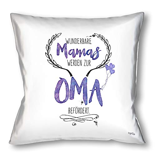 Stylotex Kissen - Geschenk für werdende Oma - Dekokissen Bedruckt in höchster Druckqualität & Designed in Deutschland - Wunderbare Mamas Werden zur Oma befördert - zur Geburt Stylotex Kissen - Geschenk für werdende Oma - Dekokissen Bedruckt in höchster Druckqualität & Designed in Deutschland - Wunderbare Mamas Werden zur Oma befördert - zur Geburt von Stylotex