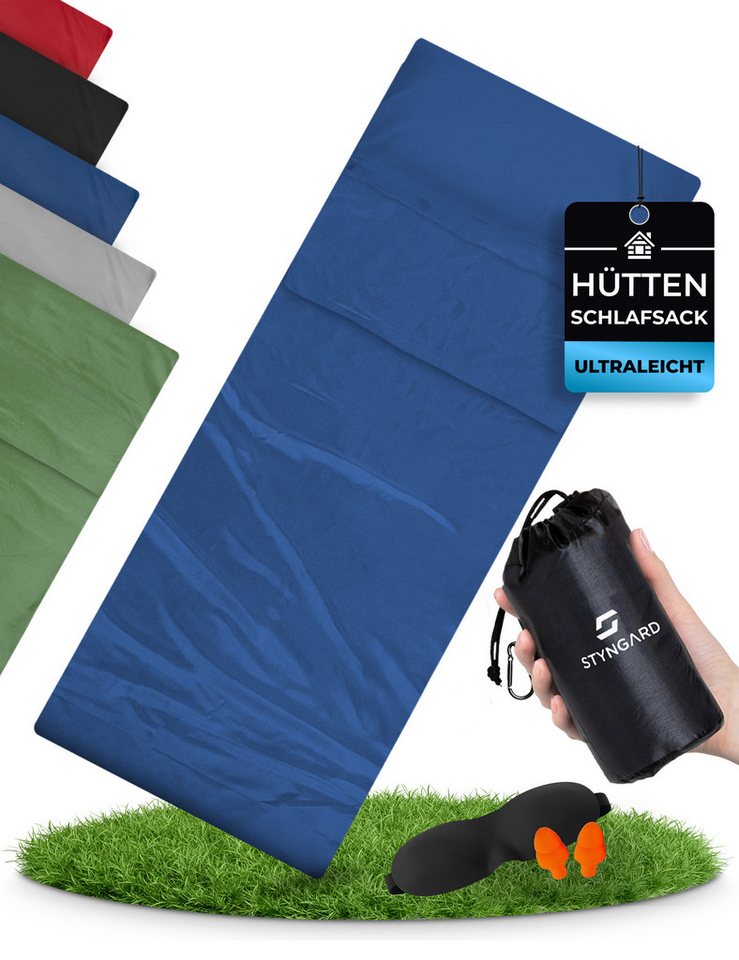 Styngard Schlafsackinlett 2in1 Hüttenschlafsack ultraleicht Mikrofaser [200g] - kleines Packmaß von Styngard